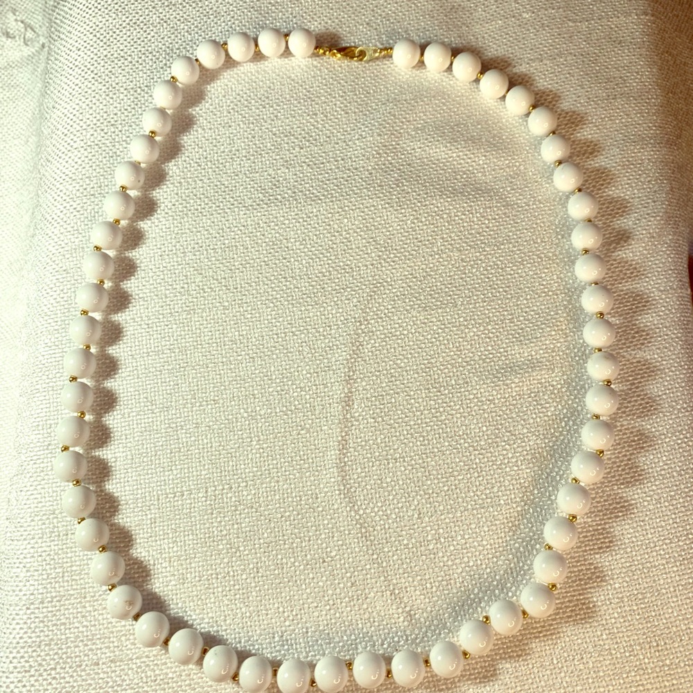 White Beaded Necklace